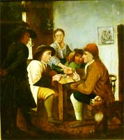 Men Taslking in Tavern